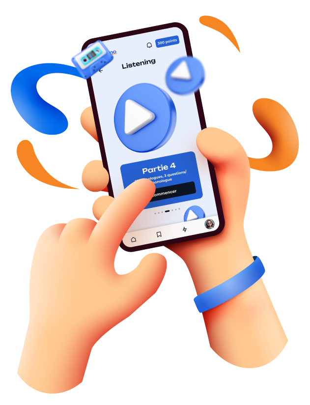 Entraînement au TOEIC sur l'application Kwizmo